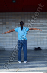 Whole Body Man T poses White Casual Slim Standing Street photo references